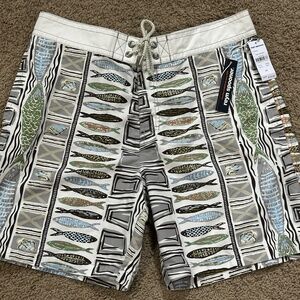 NWT Men's REYN SPOONER Hawaii Retro Board Shorts Size 34